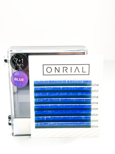 WIMPERN BLUE MIX BIEGUNG: C DICKEN: 0,07 - onrial.de