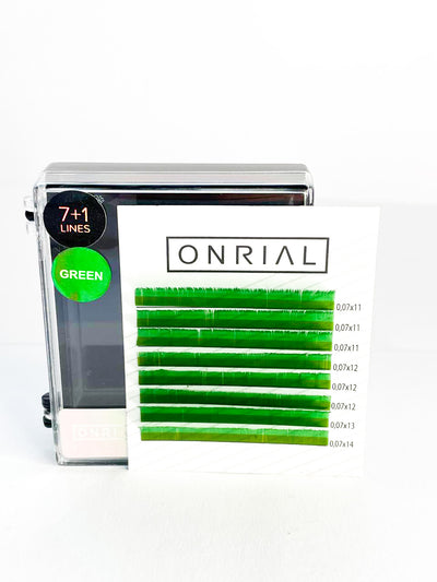 WIMPERN GREEN MIX BIEGUNG: C DICKEN: 0,07 - onrial.de